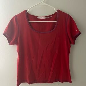 100% cotton Tommy Hilfiger Red Women's Top